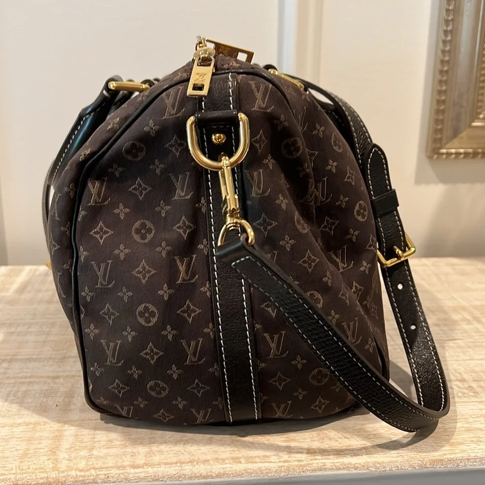Louis Vuitton Mini Lin Speedy 30 Bandouliere w/ Crossbody Strap Brown LV EUC - Picture 4 of 12